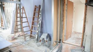 house during remodeling project